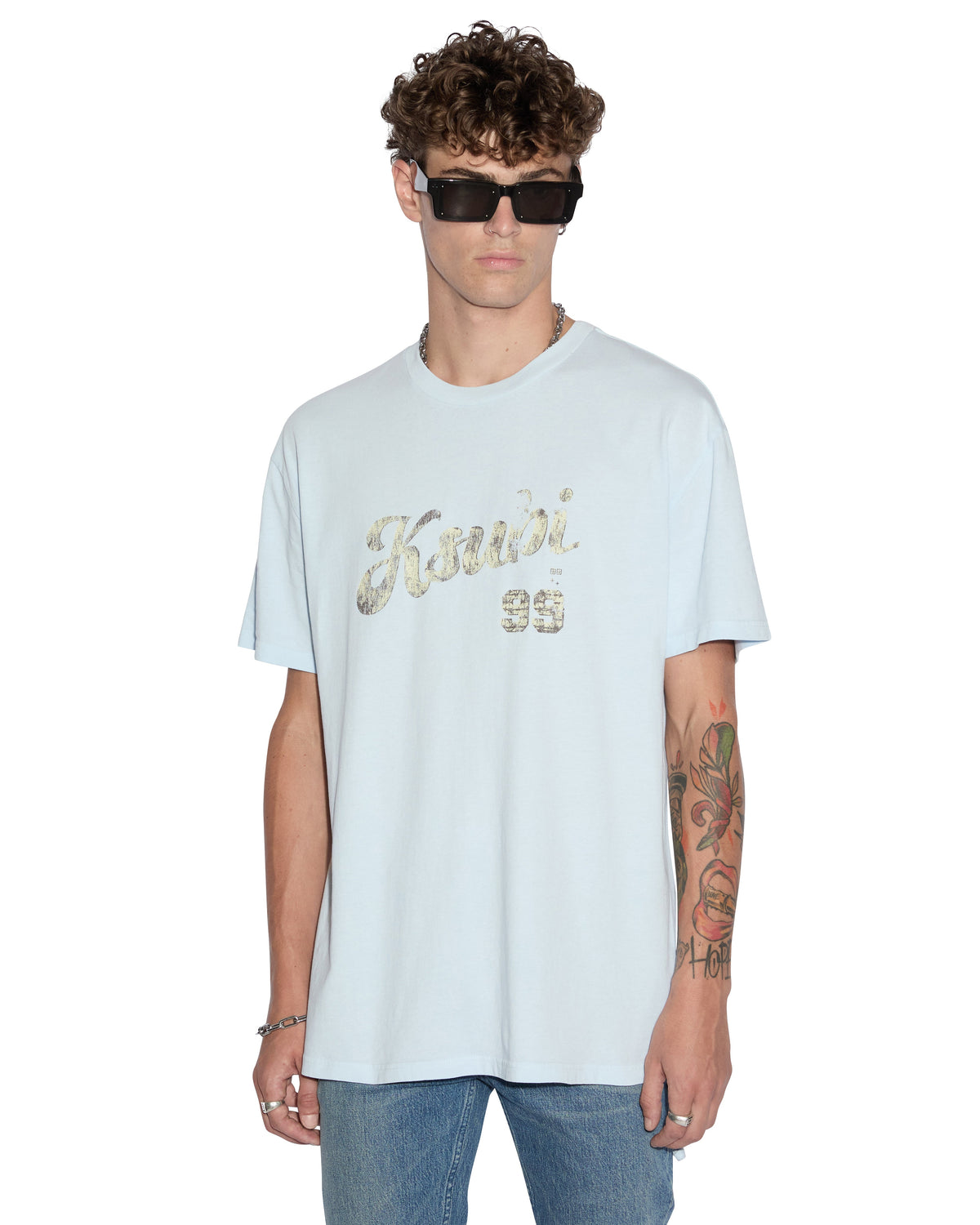 Mens Clubhouse Biggie Ss Tee Shallows Oversized Tees - Blue