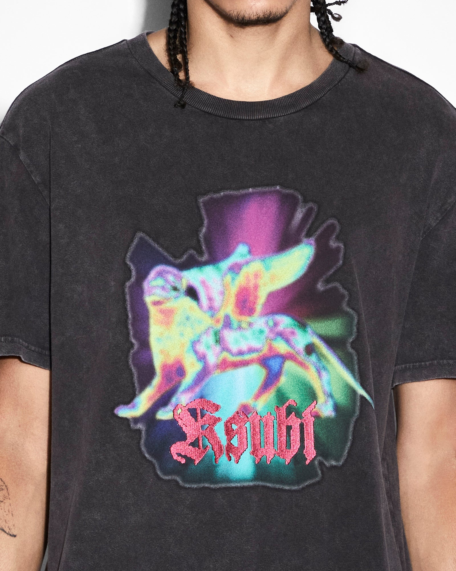 GRIFFIN KASH SS TEE ACID BLACK