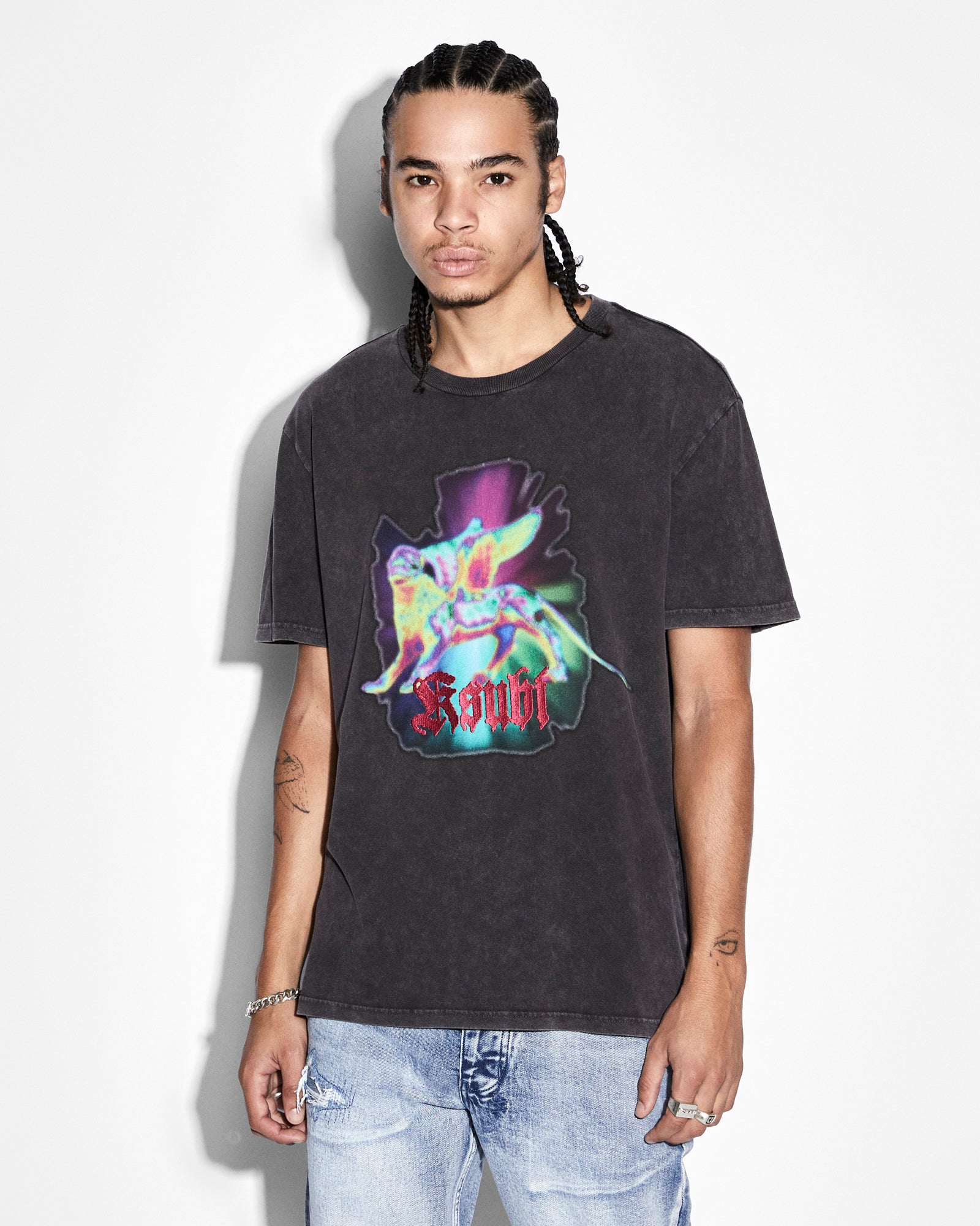 GRIFFIN KASH SS TEE ACID BLACK