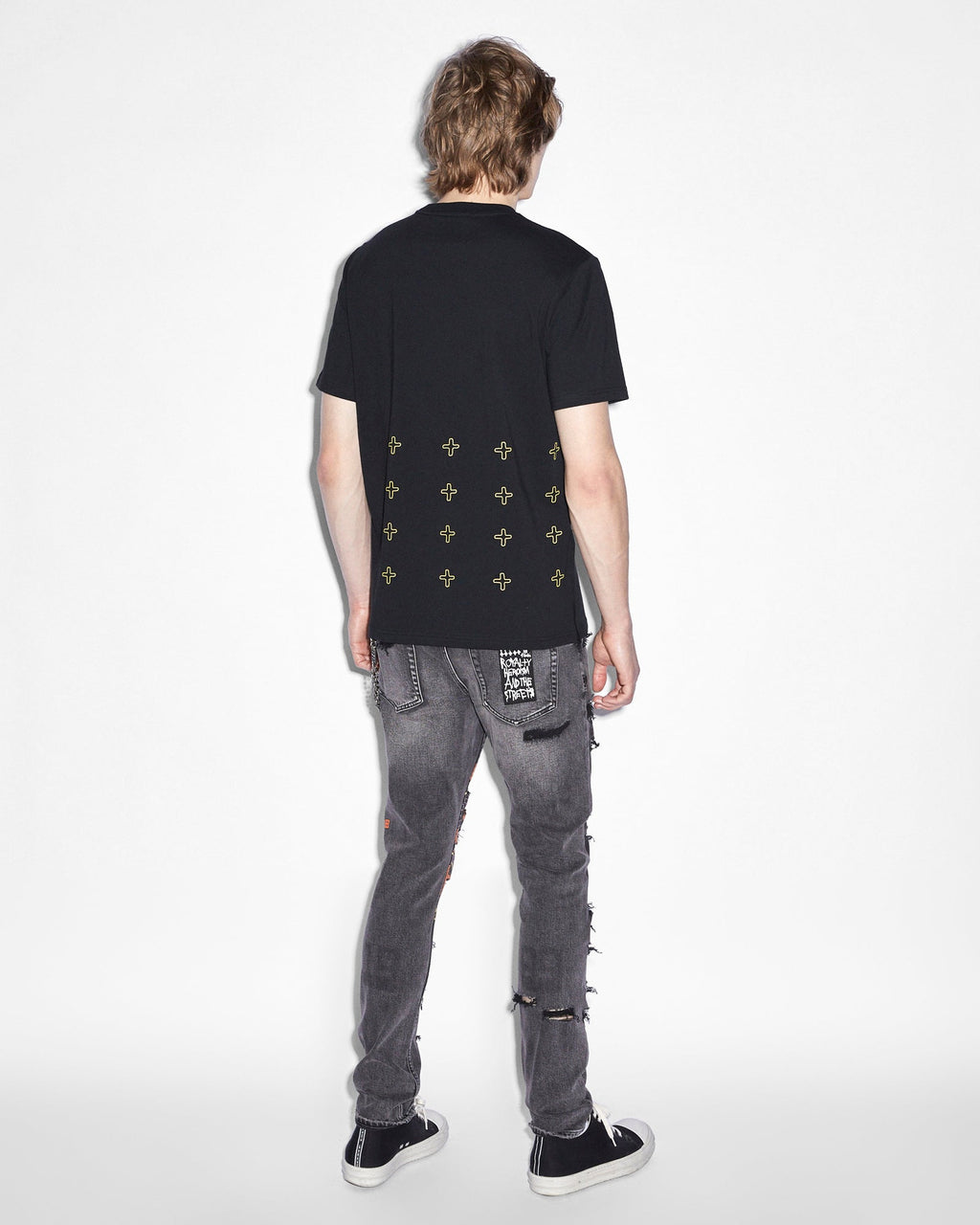 Mens Hardcore Kash Ss Tee Jet Black Regular Tees - Black