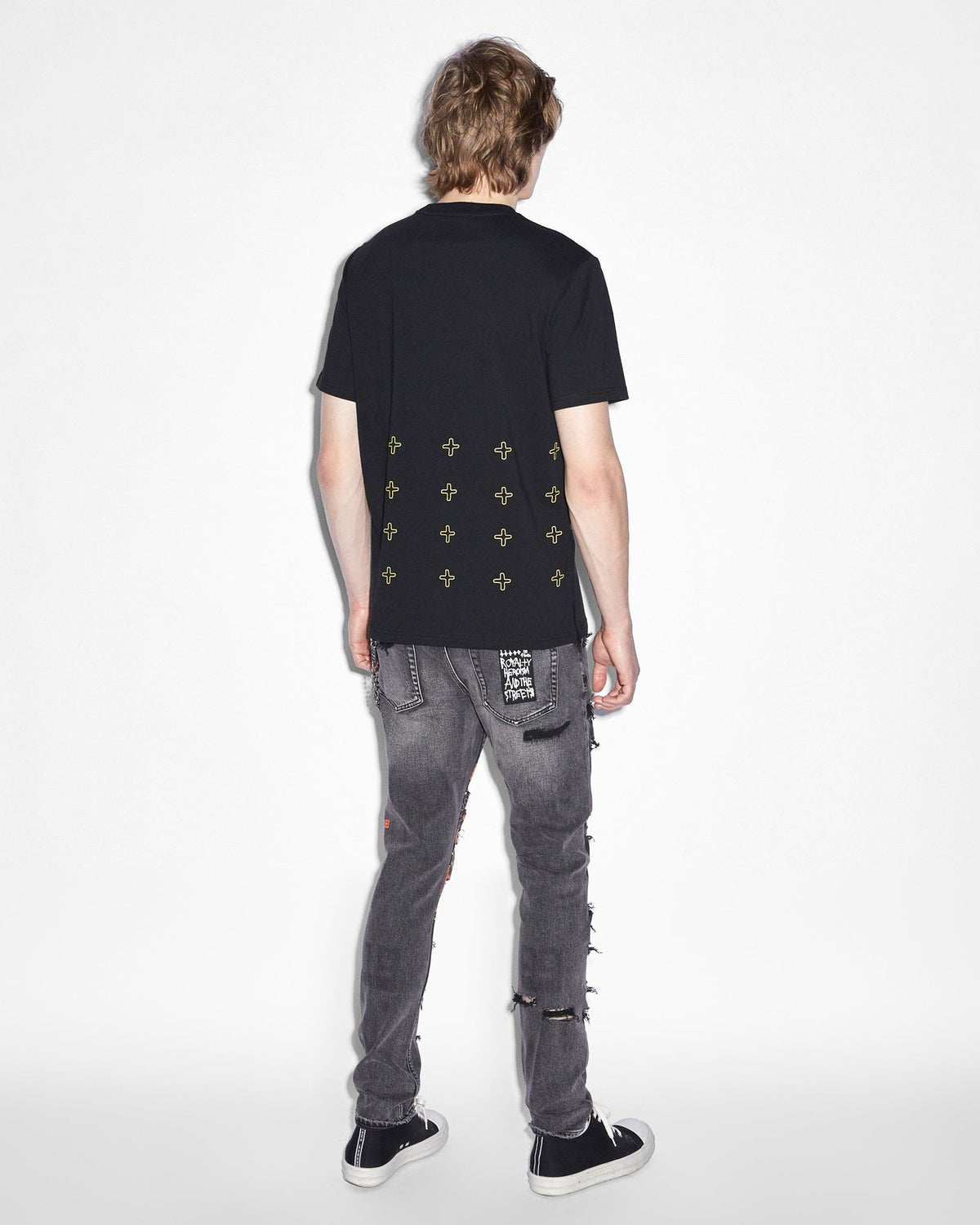Mens Hardcore Kash Ss Tee Jet Black Regular Tees - Black