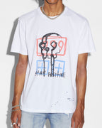 Mens Juice Wrld Kash Ss Tee Vintage White Regular Fleece - White
