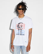 Mens Juice Wrld Kash Ss Tee Vintage White Regular Fleece - White