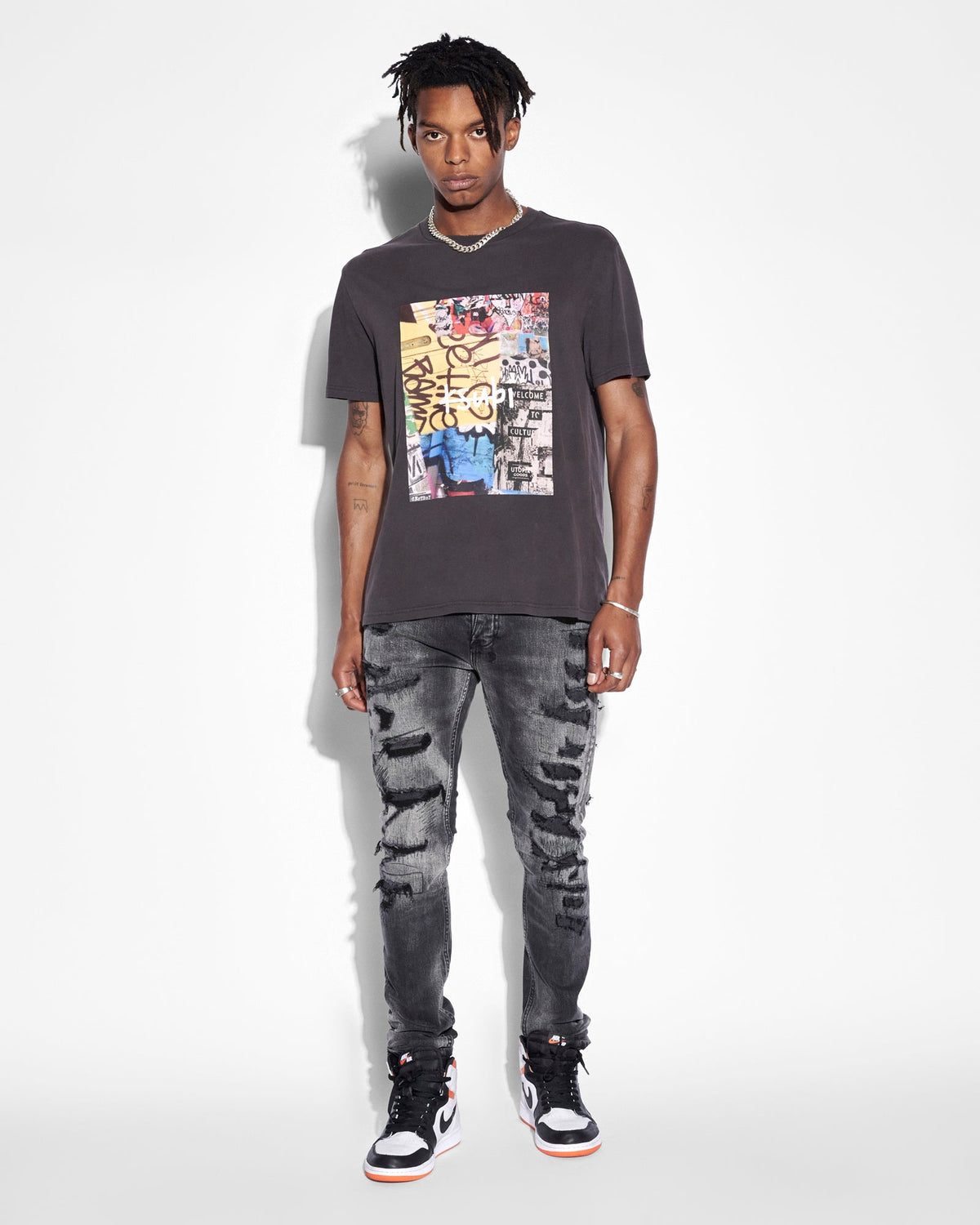Mens Van Winkle Tektonik Black Skinny Denim Jeans - Black