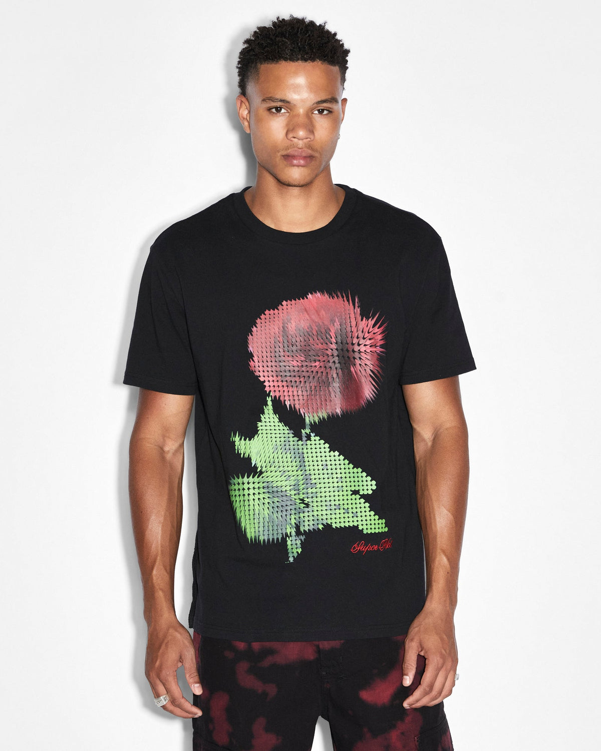 PIXEL KASH SS TEE JET BLACK