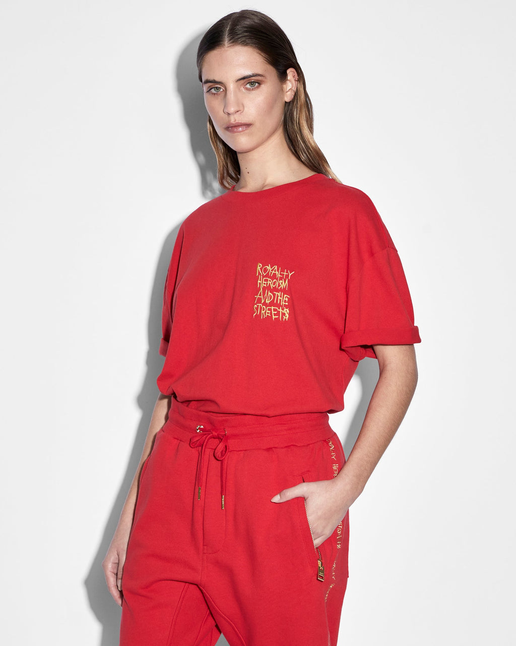 Mens Ksubi 23 Biggie Ss Tee Red Oversized Tees - Red