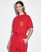 Mens Ksubi 23 Biggie Ss Tee Red Oversized Tees - Red