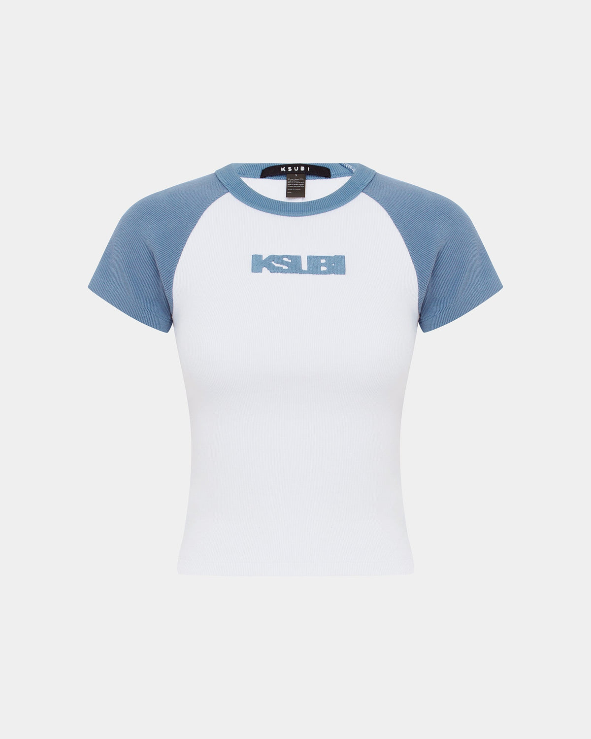 KSB BABY RINGER SS TEE CHARCOAL/WHITE