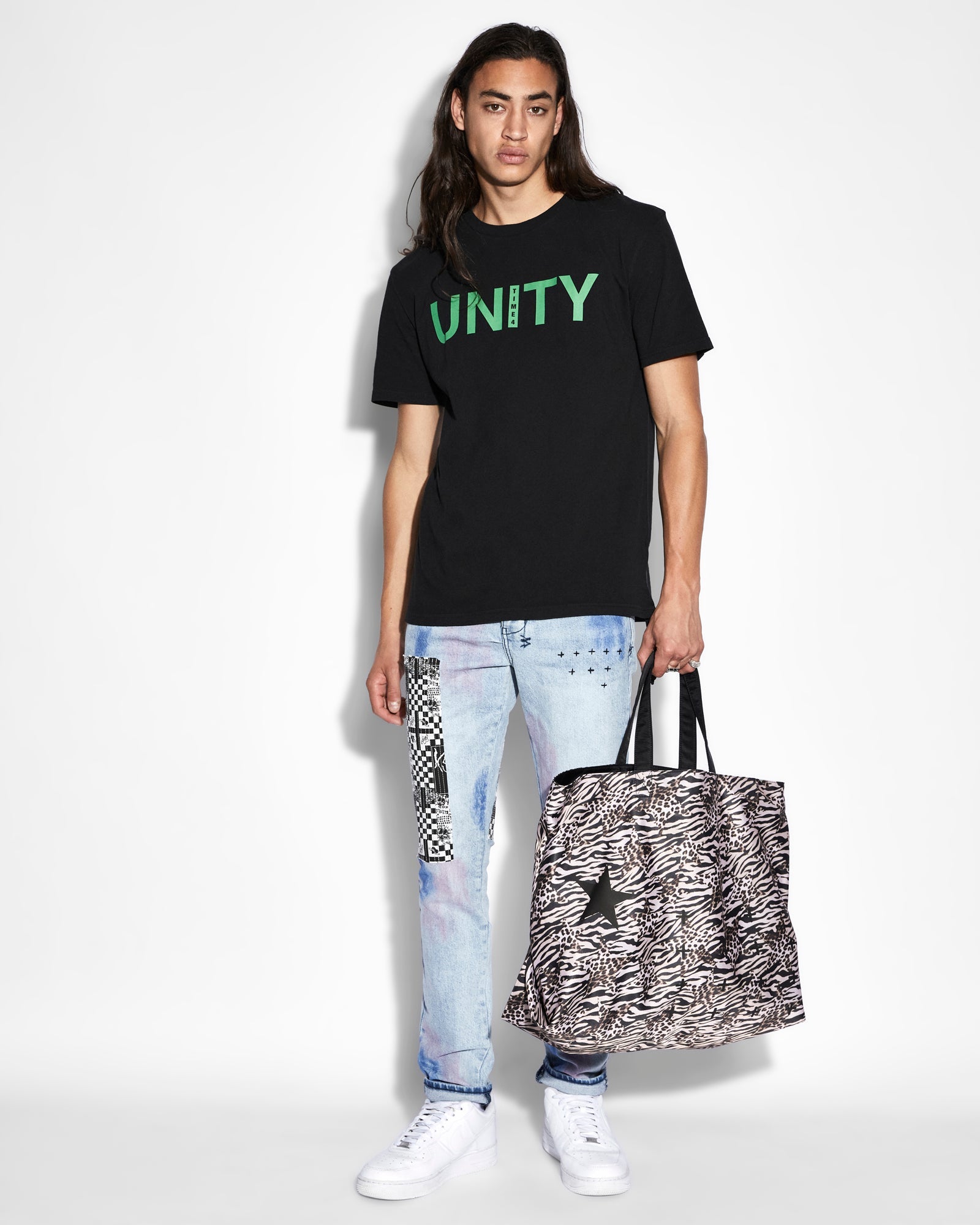 MENS  UNITY KASH SS TEE JET BLACK REGULAR TEES