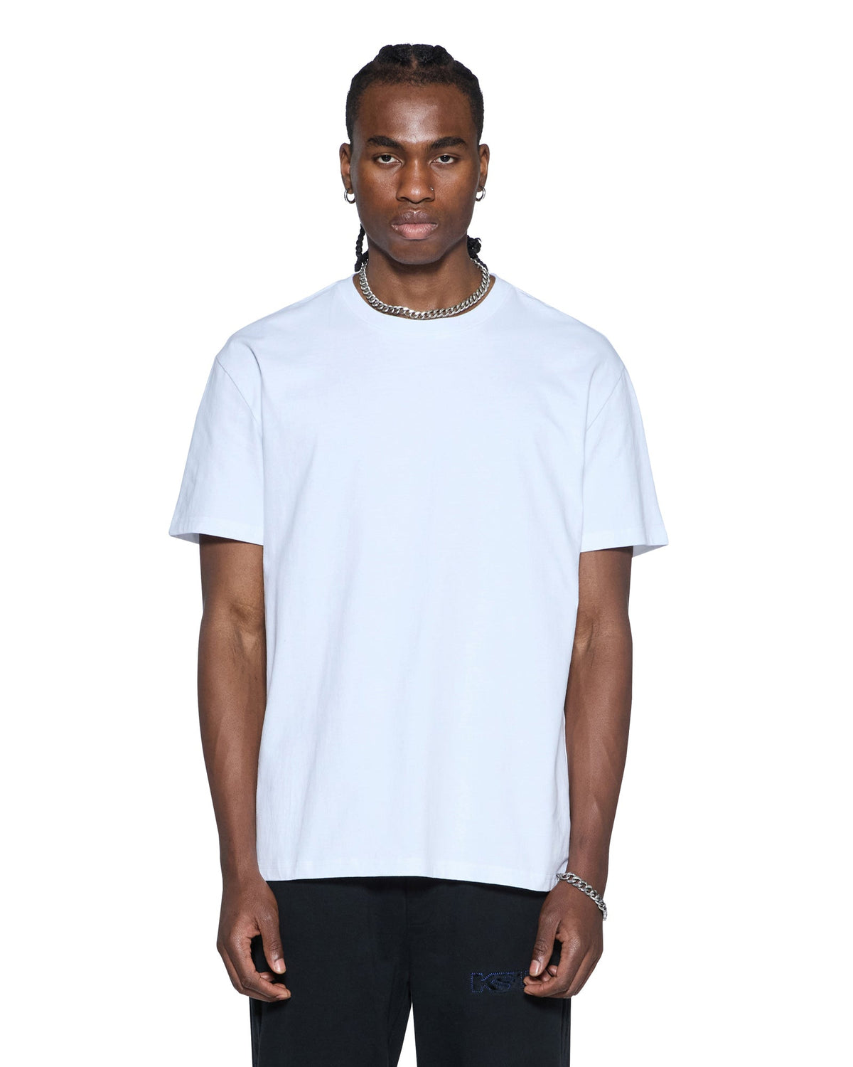 Mens 4x4 Luxe Biggie Ss Tee White Red Oversized Tees - White