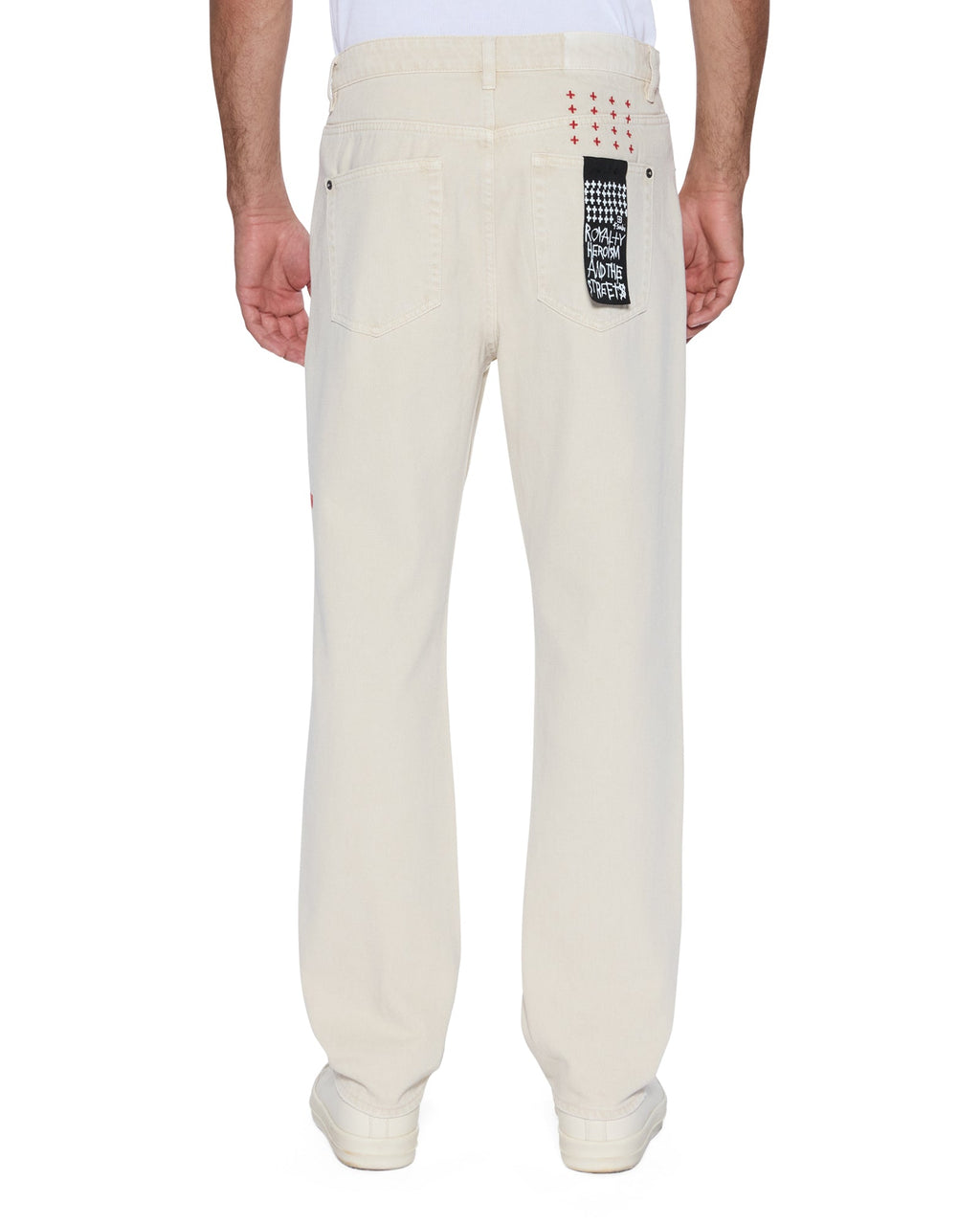 MENS HAZLOW ECRU DENIM JEANS