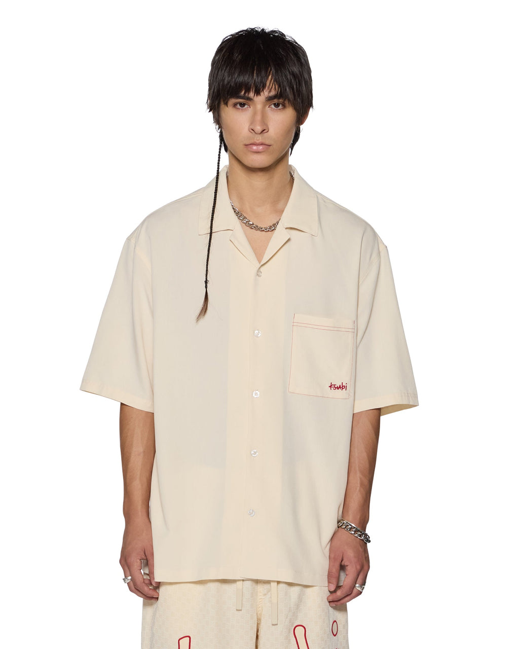 Mens 1999 Diner Ss Shirt Ecru Relaxed Shirts - Beige