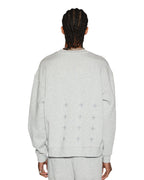 MENS 4 X 4 BIGGIE CREW GREY MARLE FLEECE
