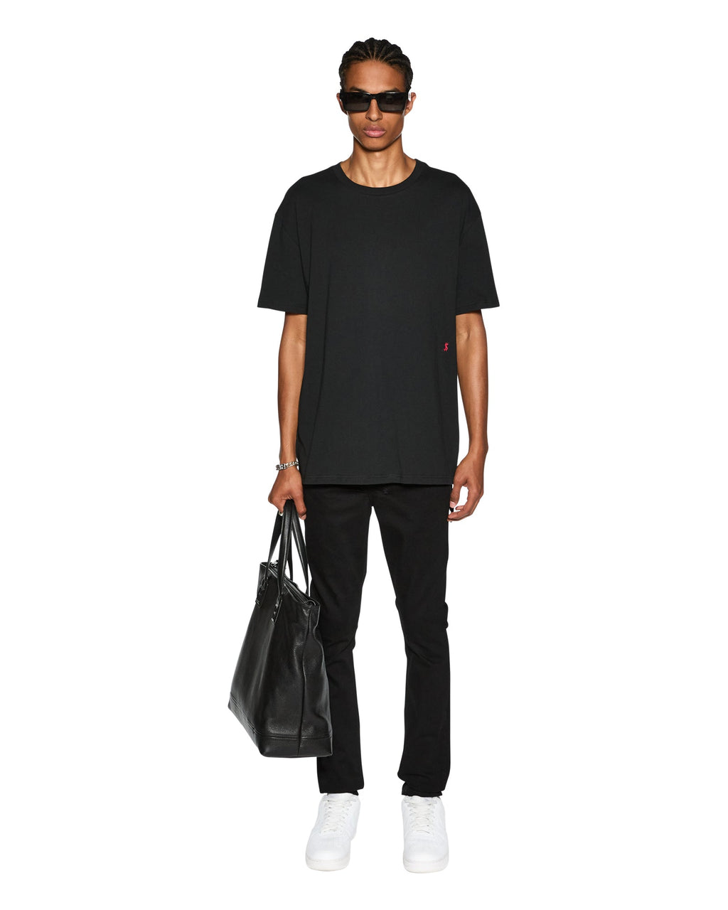 MENS 4X4 BIGGIE SS TEE BLACK/RED TEES