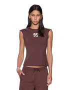 WOMENS 99 SS SLIM OPEN BACK TEE MOCHA TEES