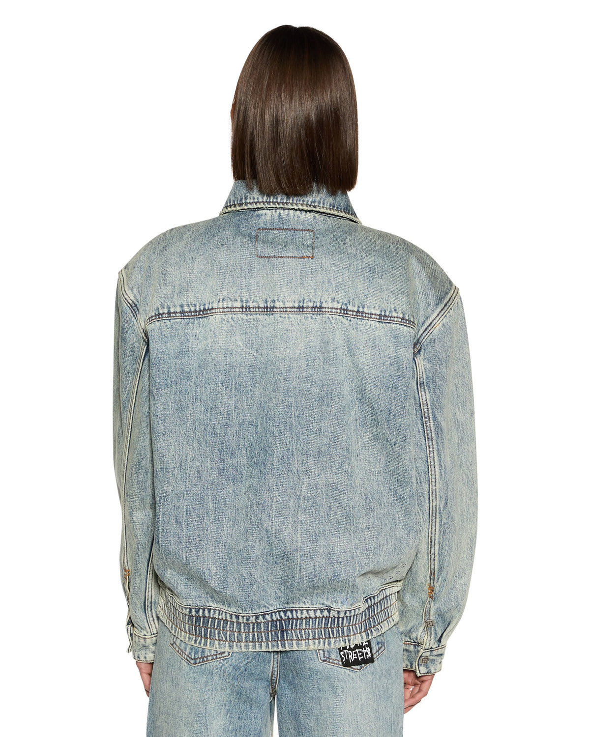 Womens Aria Bomber Youth Relaxed Jackets - Denim