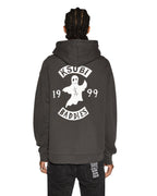 Mens Baddies Biggie Hoodie Faded Black Oversized Fleece - Black