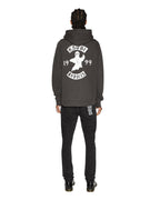 Mens Baddies Biggie Hoodie Faded Black Oversized Fleece - Black