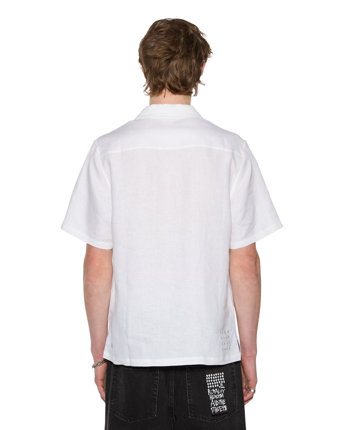 Mens Costa Resort Ss Shirt White Regular Shirts - White