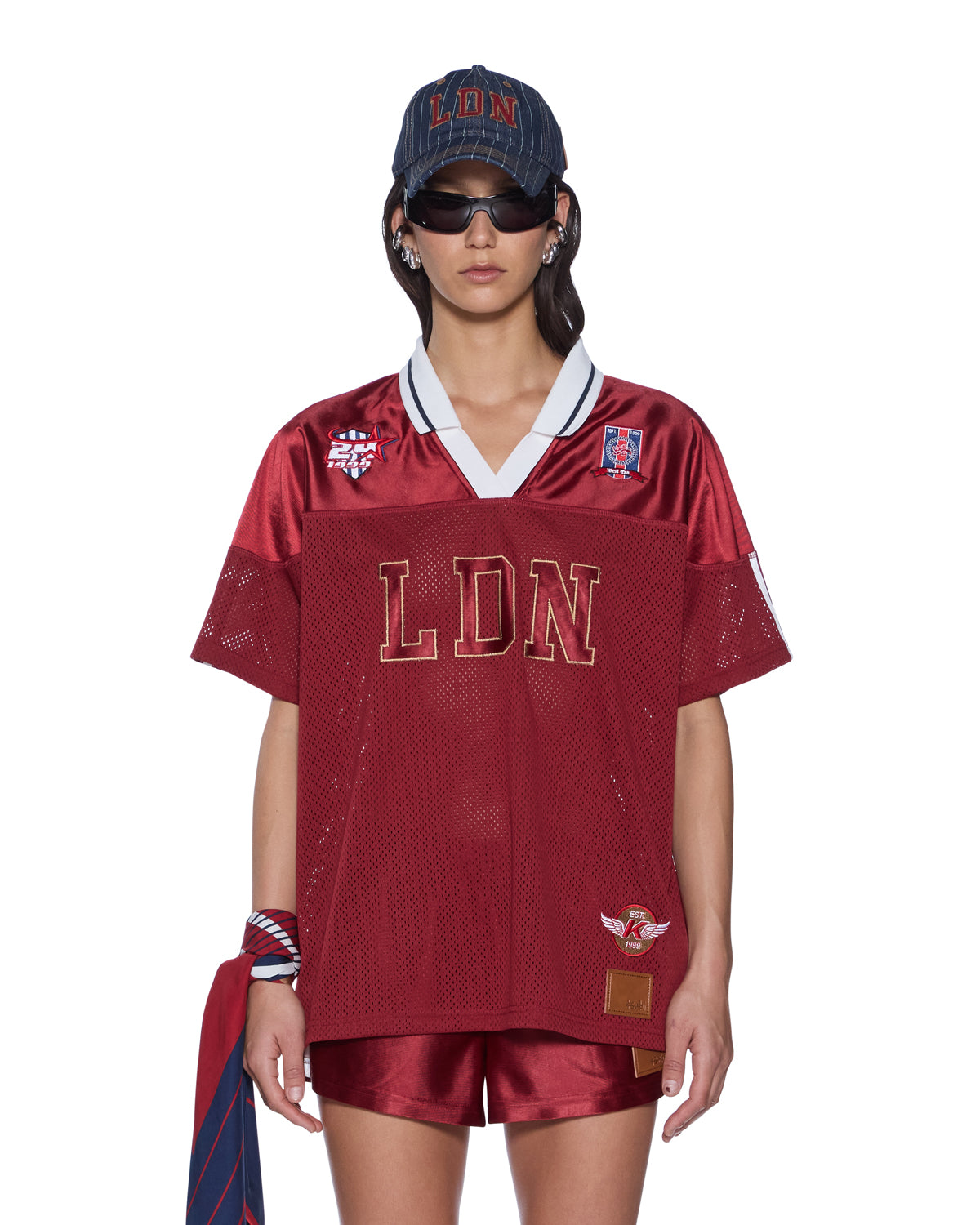 WOMENS LDN BOYFRIEND SS JERSEY GARNET RELAXED FASHION TOPS