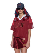 WOMENS LDN BOYFRIEND SS JERSEY GARNET FASHION TOPS