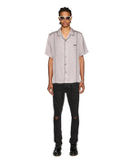 Mens Downtown Resort Ss Shirt Haze Regular Shirts - Purple
