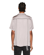 Mens Downtown Resort Ss Shirt Haze Regular Shirts - Purple