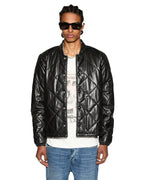 Mens Eclipse Quilted Bomber Black Regular Jackets - Black