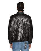 Mens Eclipse Quilted Bomber Black Regular Jackets - Black