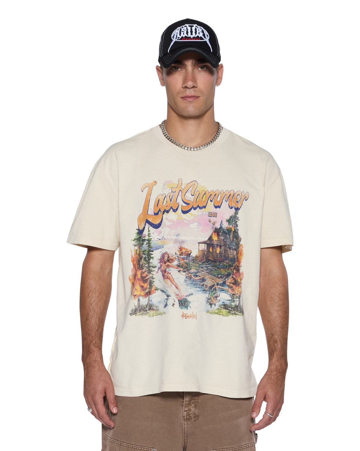 MENS LAST SUMMER BIGGIE  SS TEE DESERT TEES