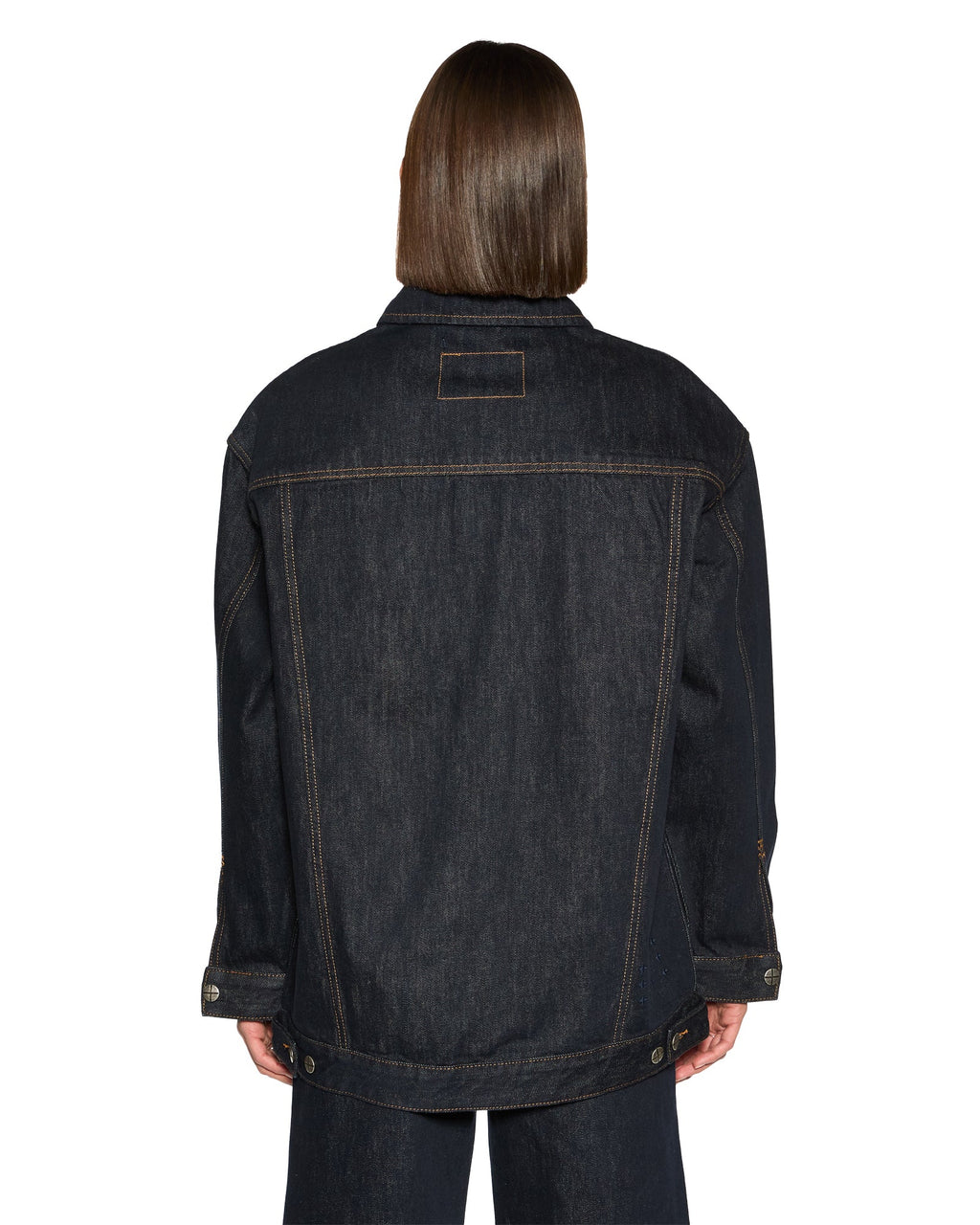 Womens Longline Trucker Original Oversized Jackets - Denim