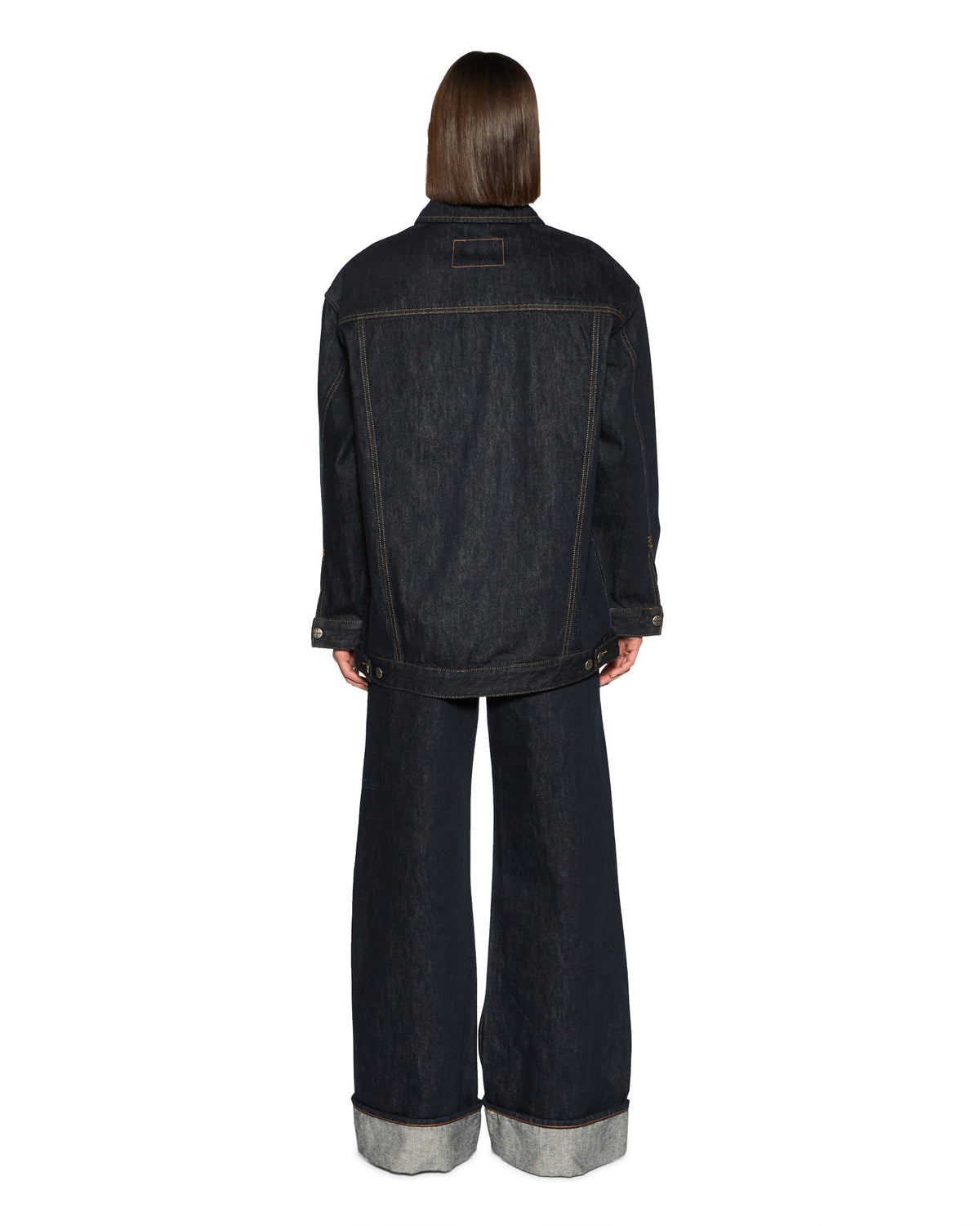 Womens Longline Trucker Original Oversized Jackets - Denim