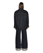 Womens Longline Trucker Original Oversized Jackets - Denim