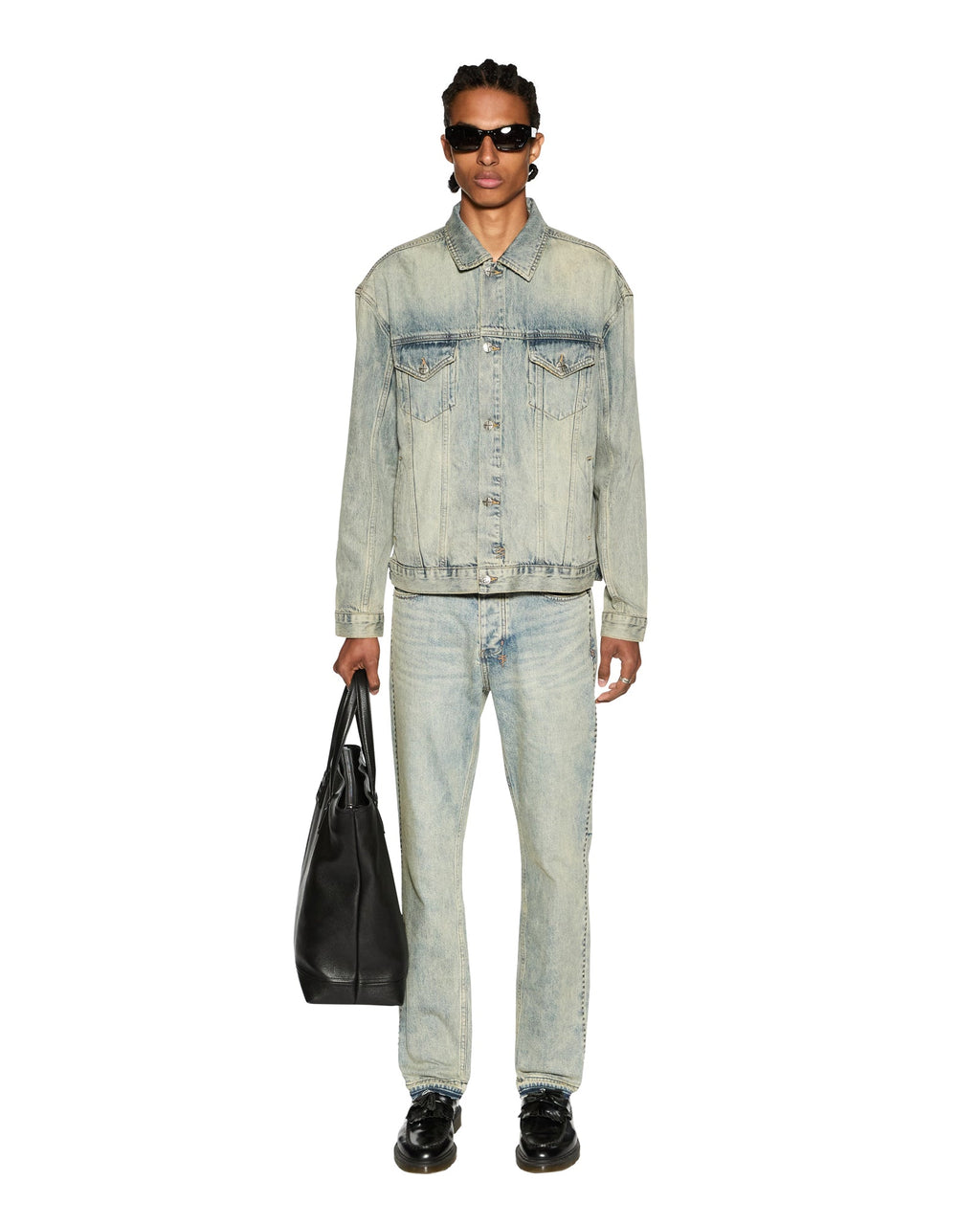 Mens Chitch Stagelight Studded Slim Denim Jeans - Denim