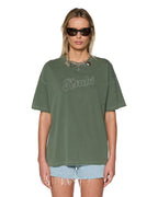 Womens Sketch Oh G Tee Slice Hash Oversized Tees - Green