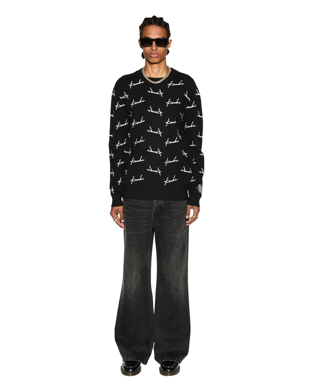 MENS BRONKO EMBLEM BLACK DENIM JEANS