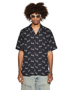MENS SKRIPT RESORT SS SHIRT BLACK SHIRTS