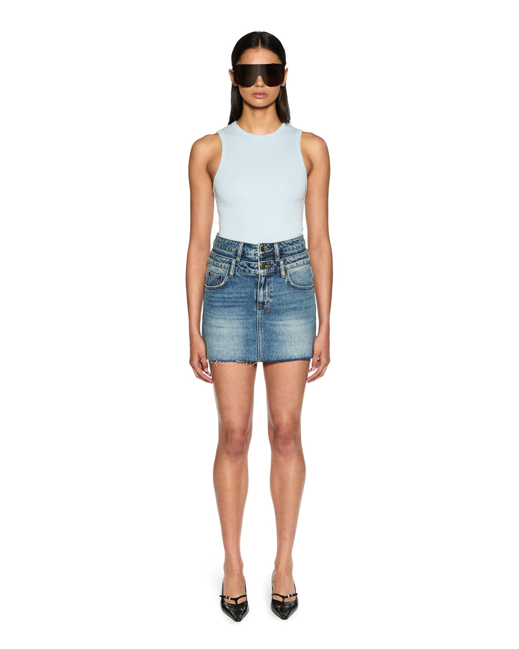 WOMENS MODEL MINI REWORK AGED SKIRTS
