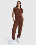Womens 3 X 4 Mini Ss Tee Koko Fitted Tees - Brown