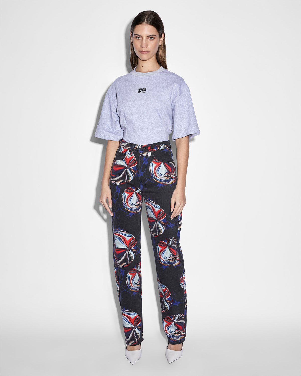 WOMENS KSUBI X P.E NATION PLAYBACK WARPED DENIM JEANS