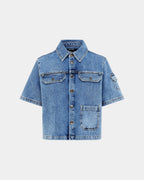 Womens Cargo Ss Shirt Heritage Boxy Shirts - Denim