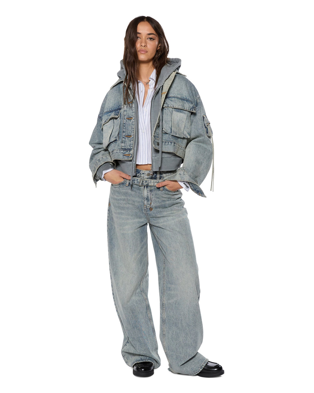 Womens Campbell Jacket Echoes Boxy Jackets - Denim