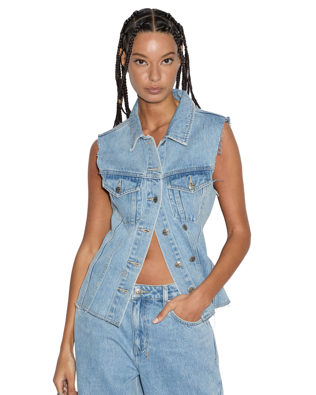 WOMENS SPARK VEST TORN UP FASHION TOPS