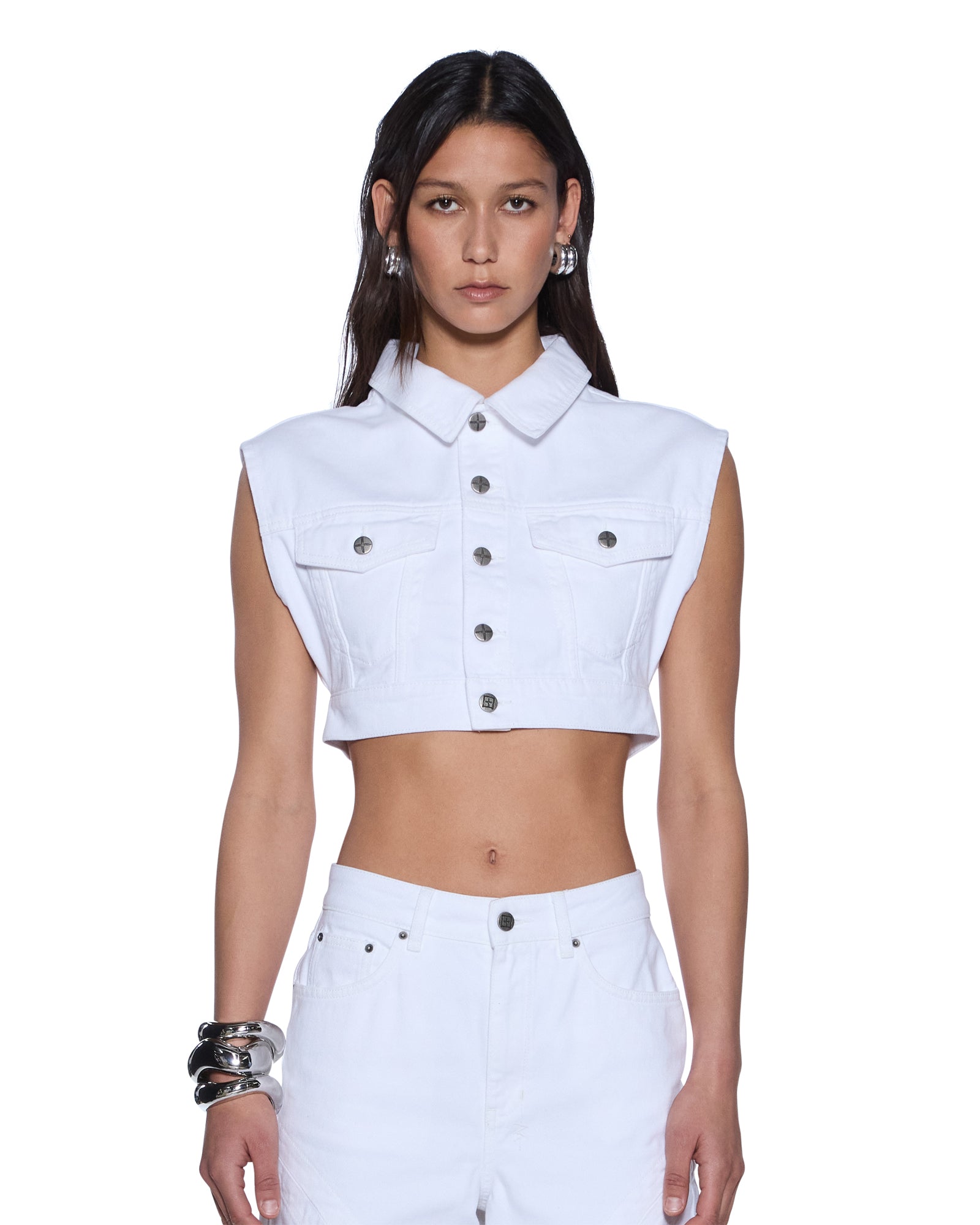 WOMENS TRUCKER VEST FRESH OVERSIZED FASHION TOPS