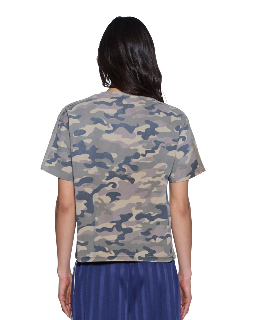WOMENS RUCHED EVERYDAY SS TEE CAMO TEES