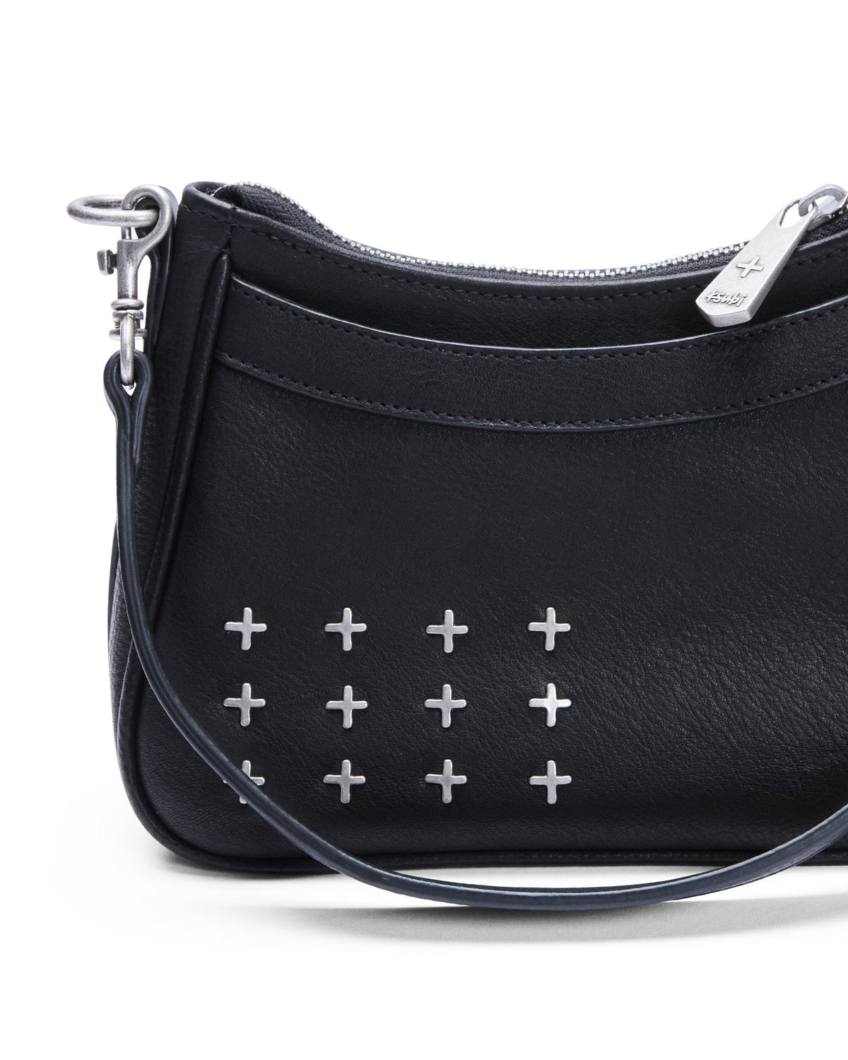 TRASH BAG MINI BLACK LEATHER