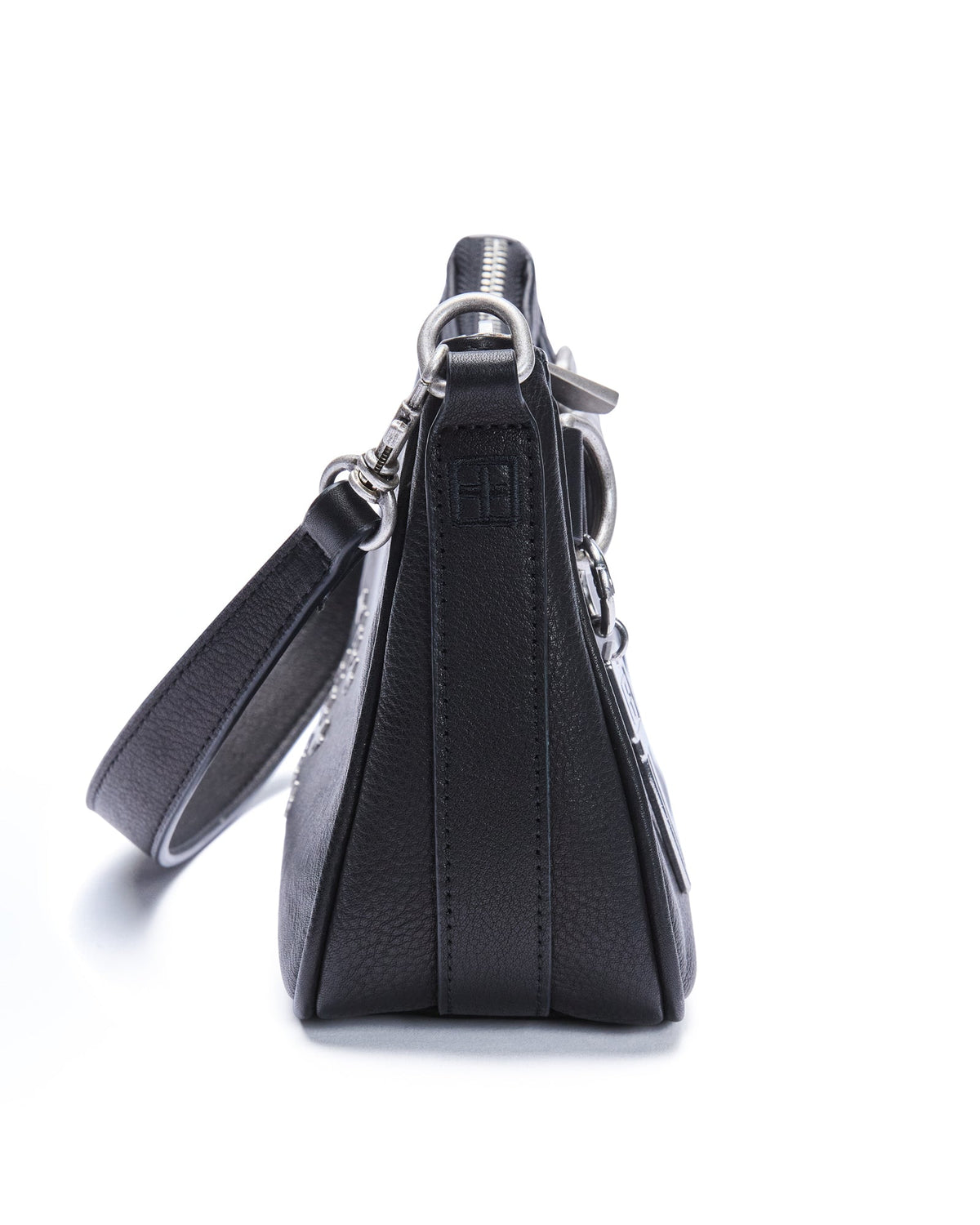 TRASH BAG MINI BLACK LEATHER