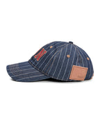 Ldn Retro Cap Navy Pinstripe Headwear - Navy