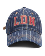 Ldn Retro Cap Navy Pinstripe Headwear - Navy