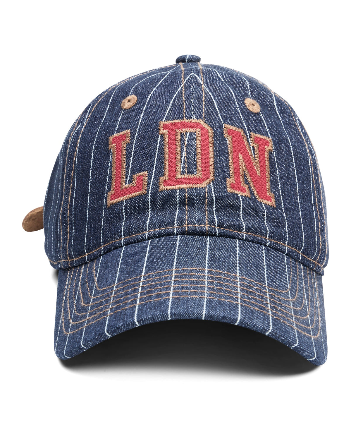 LDN RETRO CAP NAVY PINSTRIPE